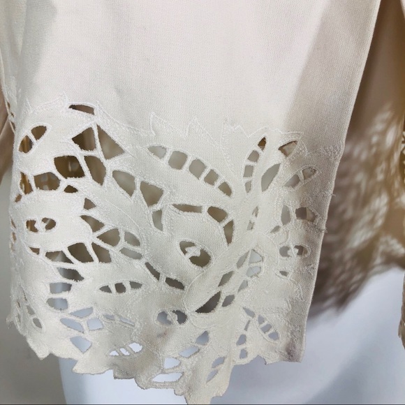 Bcbg Maxazria Spring Cropped Jacket Women's Size Small Cream - Picture 5 of 9